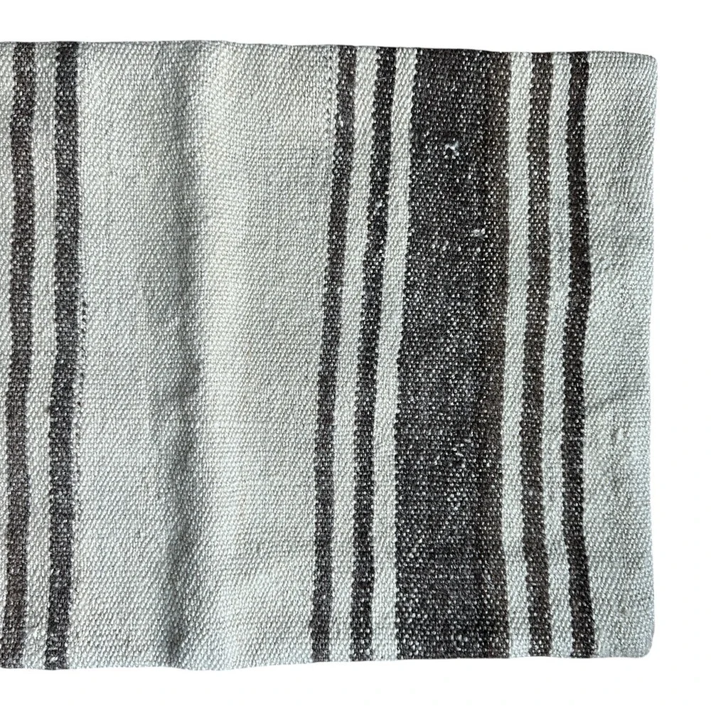 EA Woven Lumbar Pillow Cover 15x23 Inch Wool Striped Southwestern Style Earthy